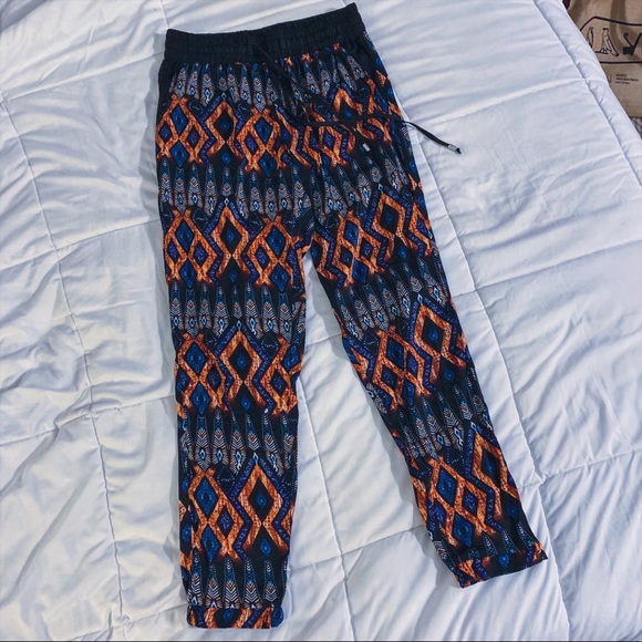 Pattern loose drawstring pants - Picture 1 of 3